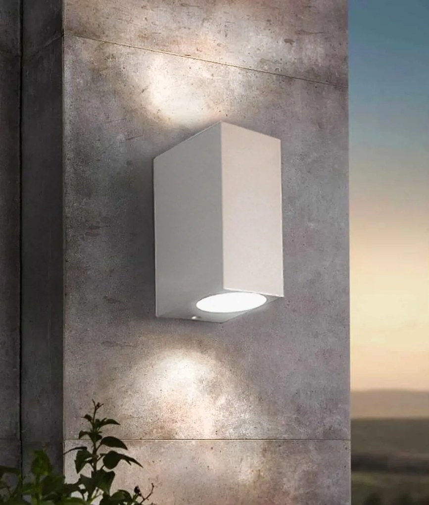 Applique Rettangolare Bidirezionale IP65 - GU10 Grigio