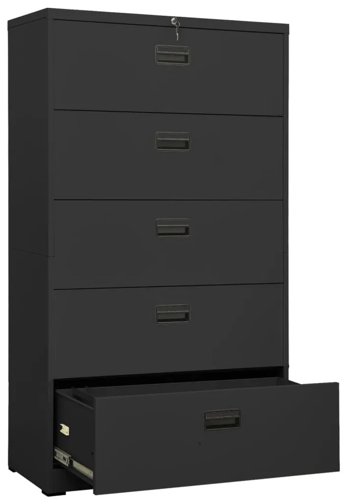 Armadio classificatore antracite 90x46x164 cm in acciaio