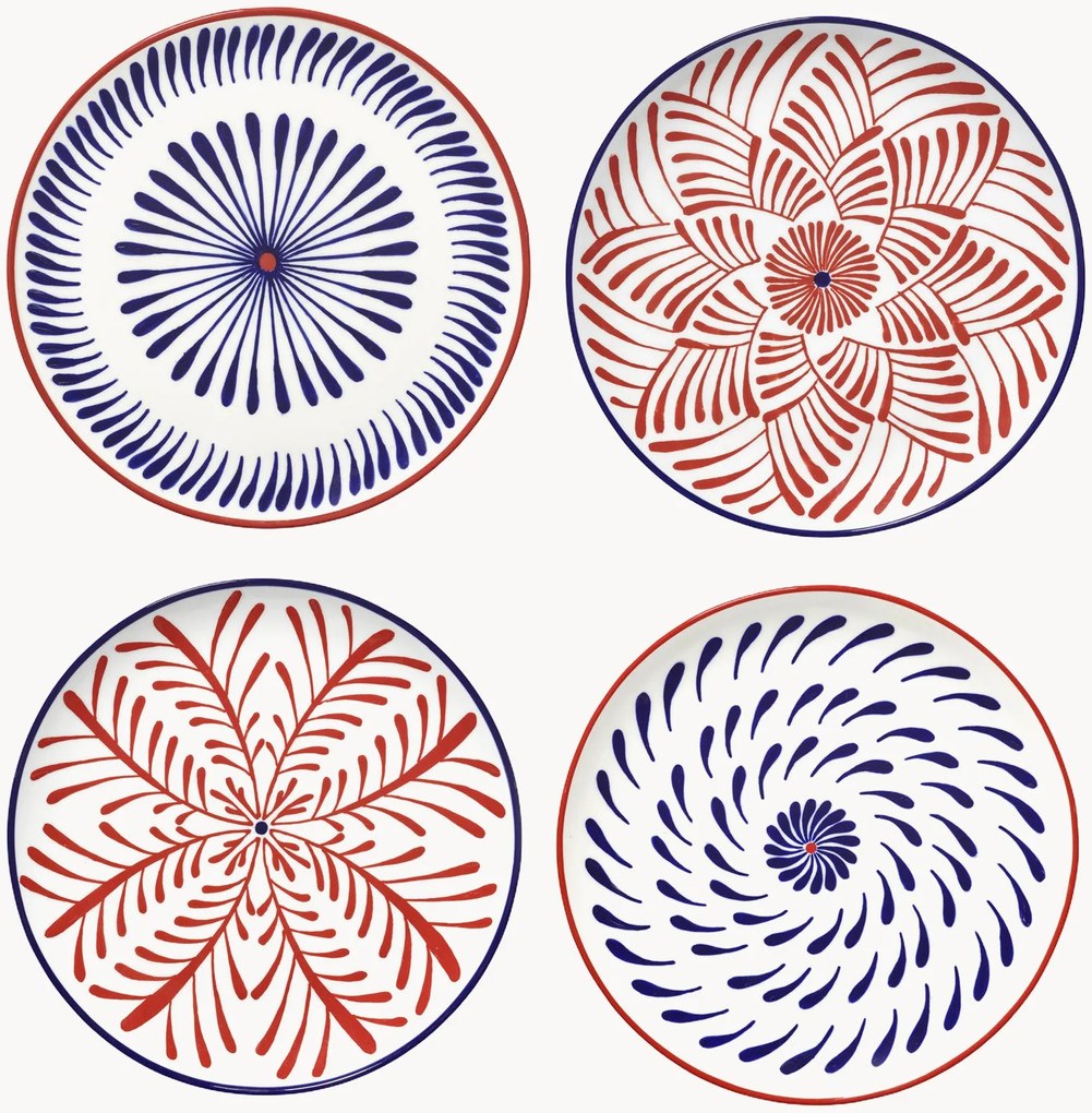 Set di 4 piatti da colazione fatti a mano Bazaar