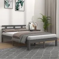 Giroletto Grigio in Legno Massello 150x200 cm 5FT King Size 814761