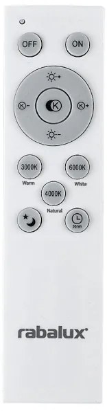 Rabalux 71038 -LED Plafoniera dimmerabile TESIA LED/60W/230V 3000-6000K+telecomando