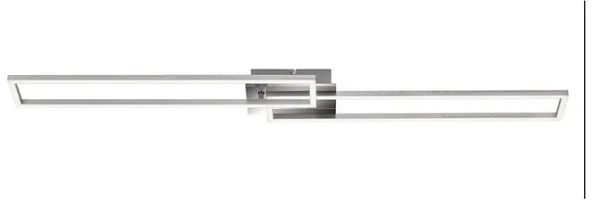 Plafoniera LED Frames argento IP20, 4400 lumen