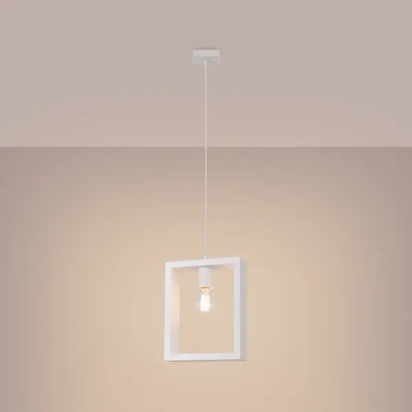 Sollux SL.1312 - Lampadario a sospensione con filo ARIES 1xE27/15W/230V faggio/bianco