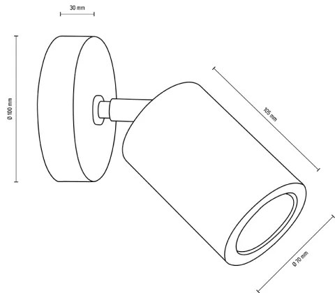 Spot-Light 3911174 - Faretto LED da parete MATTI 1xGU10/5W/230V rovere