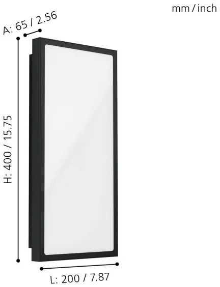 Eglo 99533 - Applique LED da esterno CASAZZA LED/16W/230V IP44