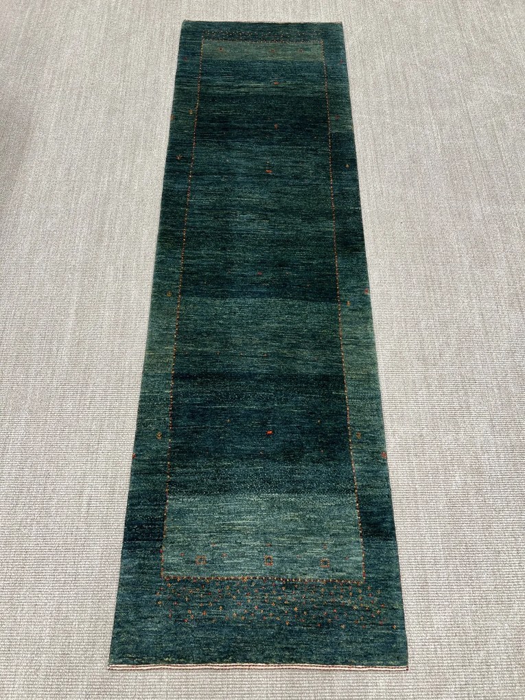 Loribaft Tappeto persiano 280 x 80 Verde (Iran) Annodato A Mano