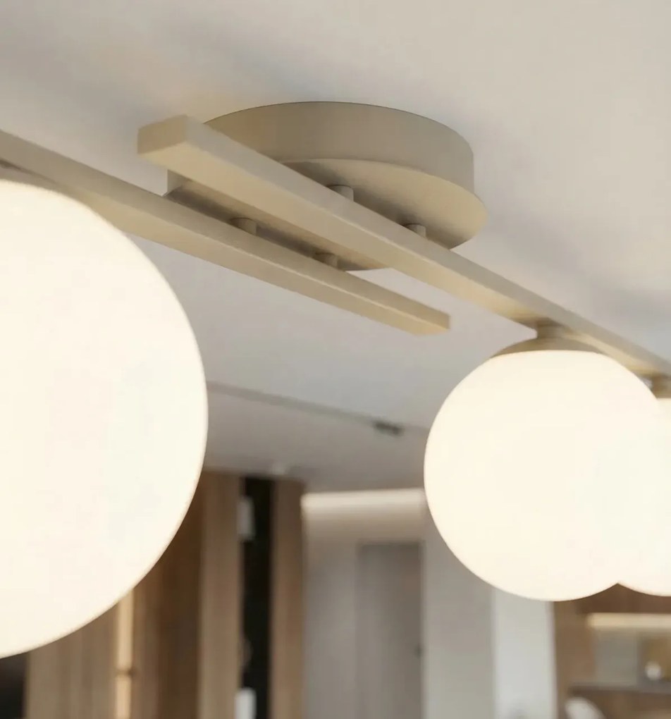Lampada da soffitto KAIRO 3 3xE14 in Acciaio - Mokka