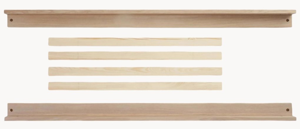 Set per estensione letto per bambini in legno di quercia fatto a mano Eli 6 pz