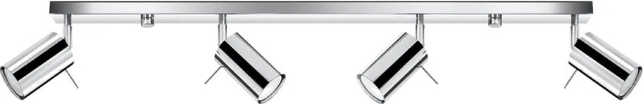 Lampada da soffitto in argento 4L Etna - Sollux