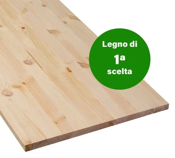 Tavola lamellare in legno di pino, 1° scelta L 50 x 200 cm x Sp 18 mm