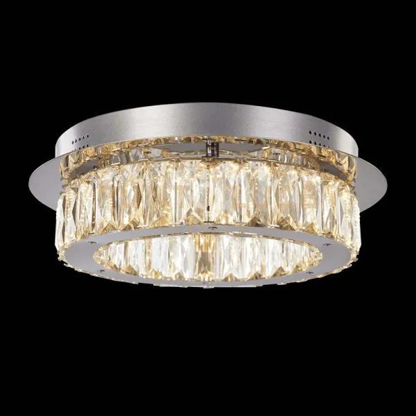 Aisha plafoniera, cromo, led 21,6w 1800lm 3000k,ø 35 h 11cm dimmera...