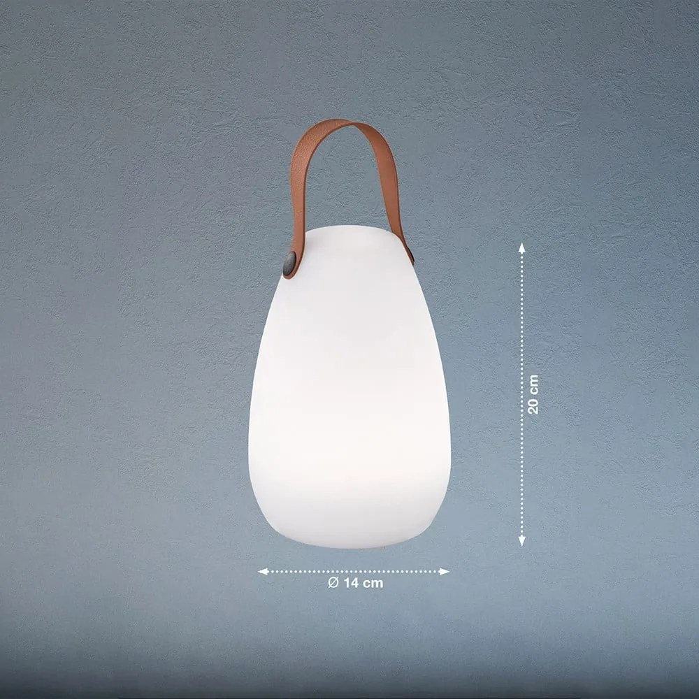 Lampada da tavolo LED bianco-marrone (altezza 20 cm) Ruby - Fischer &amp; Honsel