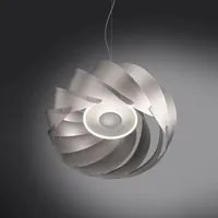 Sospensione Inclusa 1 Luce Half Globe In Polilux Silver D40 Made In Italy