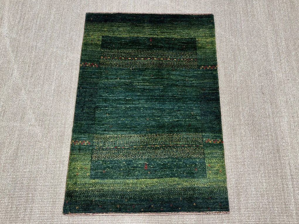 Loribaft Tappeto persiano 110 x 80 Verde (Iran) Annodato A Mano