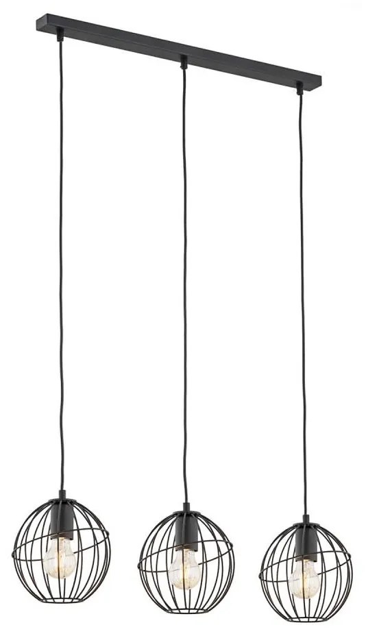 Argon 1401 - Lampadario a sospensione con filo BORNEO 3xE27/15W/230V