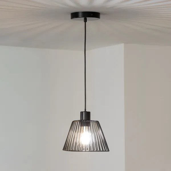Brilagi - Lampadario LED a sospensione su cavo CERIA WIRE 1xE27/40W/230V Ø 21 cm nero