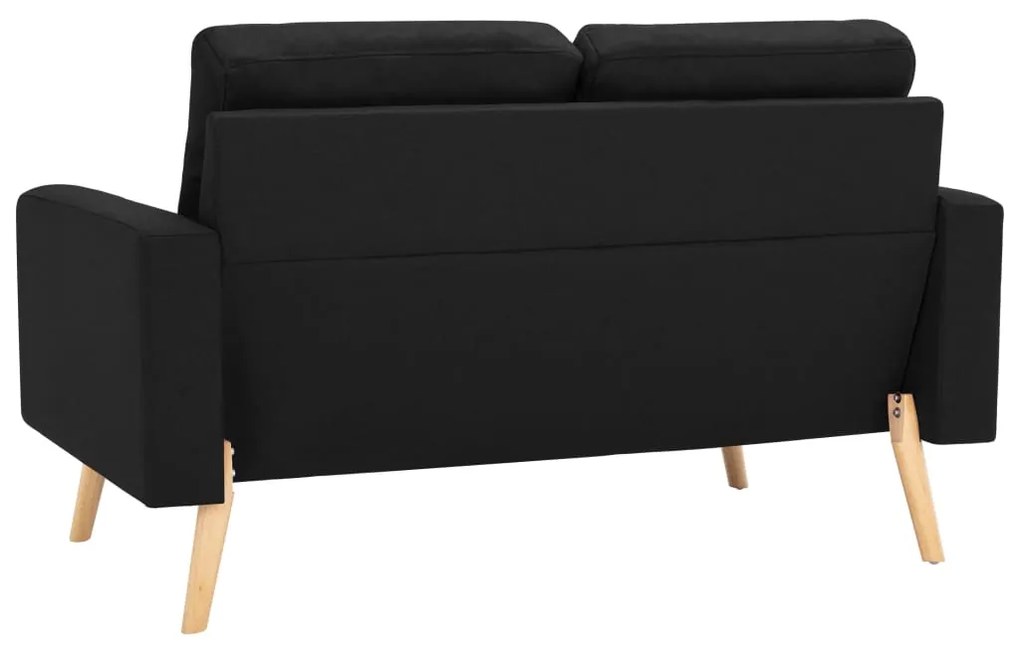 Set divani 2 pz in tessuto nero