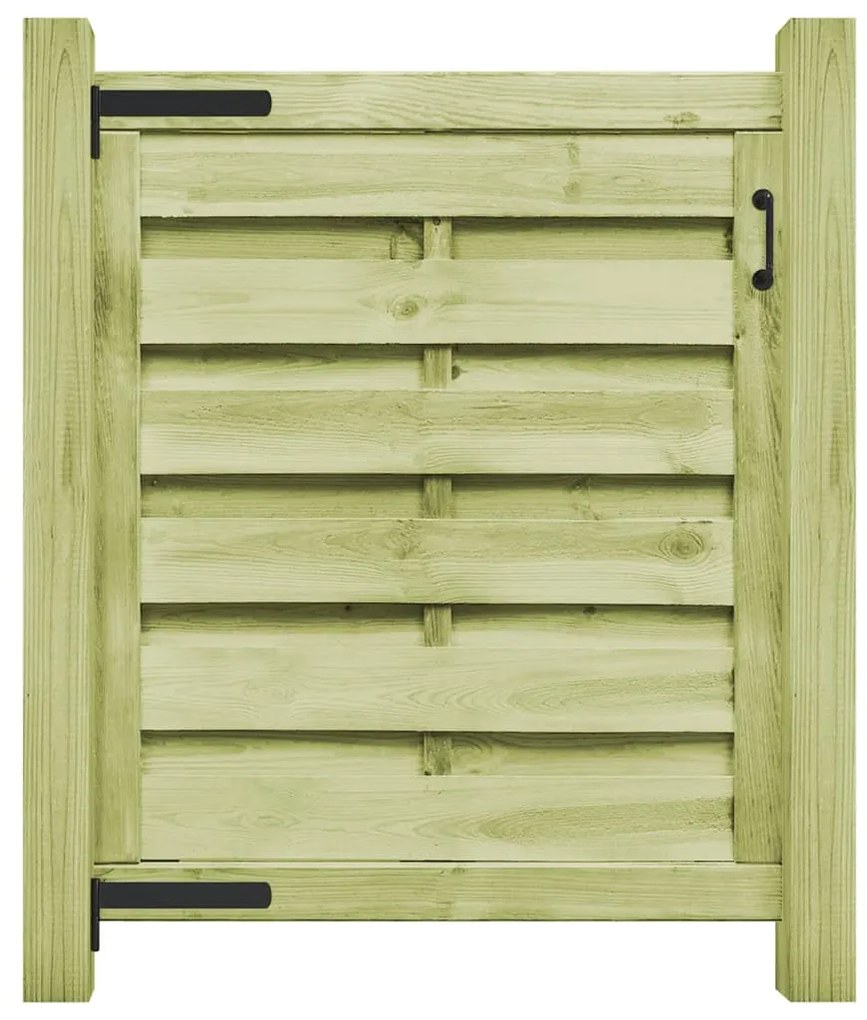 Cancello Da Giardino Legno Di Pino Impregnato 100x100 Cm Verde /