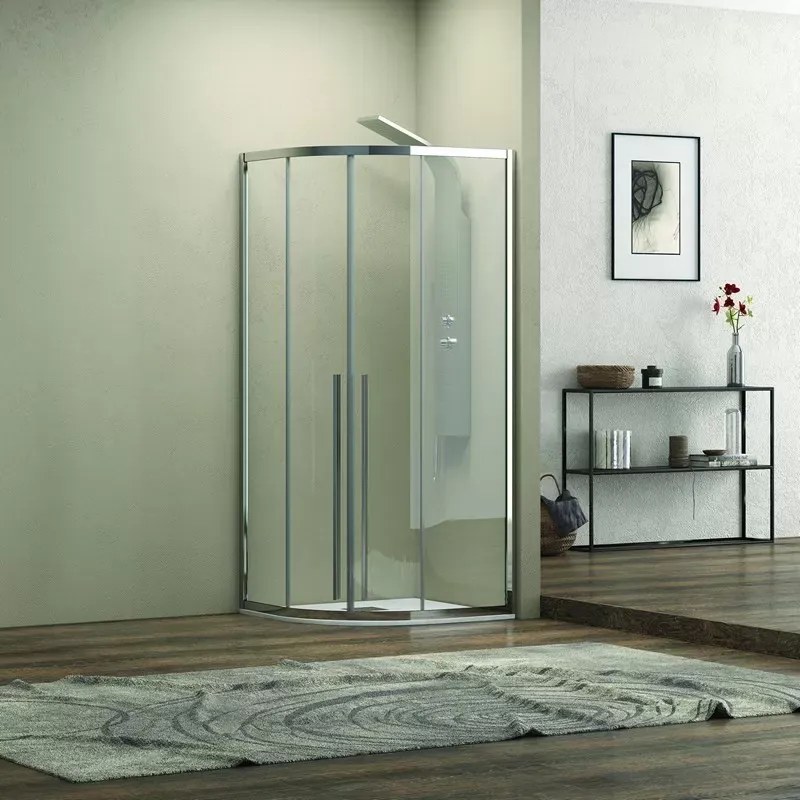 Cabina doccia 80x80 semicircolare vetro 8mm anticalcare altezza 200 KE2000 - KAMALU