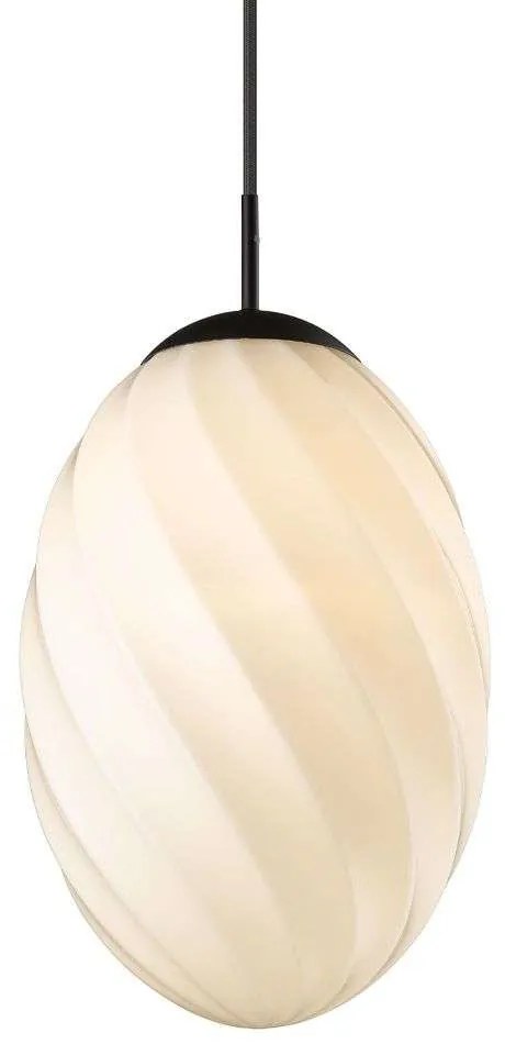 Halo Design - Twist Egg Lampada a Sospensione Ø25 Opale/Nero Halo Design