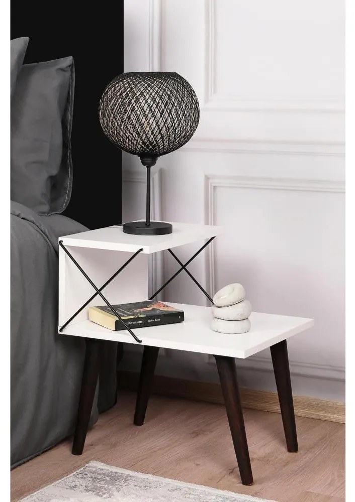 Comodino CROSS 55x50 cm bianco