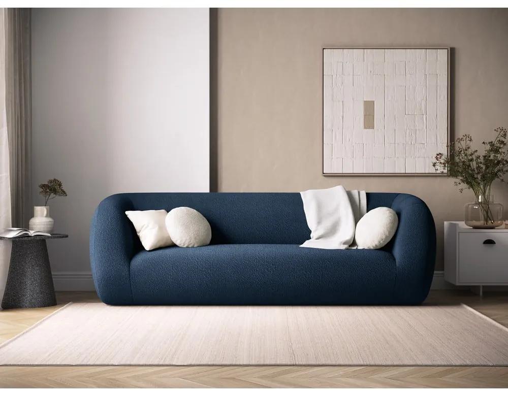 Divano in tessuto bouclé blu 230 cm Essen - Cosmopolitan Design