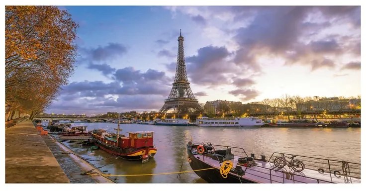 Stampa su tela Paris Tour Eiffel, multicolore 140 x 70 cm