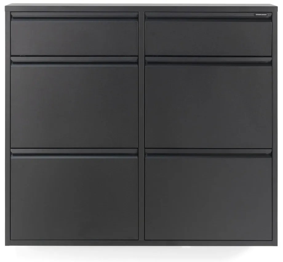 Scarpiera nera in metallo Billy - Spinder Design