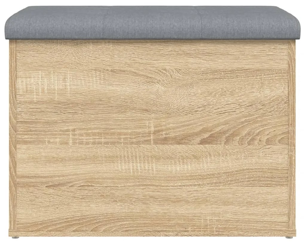 Panca portaoggetti rovere sonoma 62x42x45 cm legno multistrato