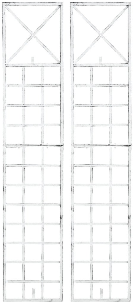 Set Di Supporti Per Rampicanti Trigo - Eleganza Artigianale Per Pareti Fiorite / Antik Weiß
