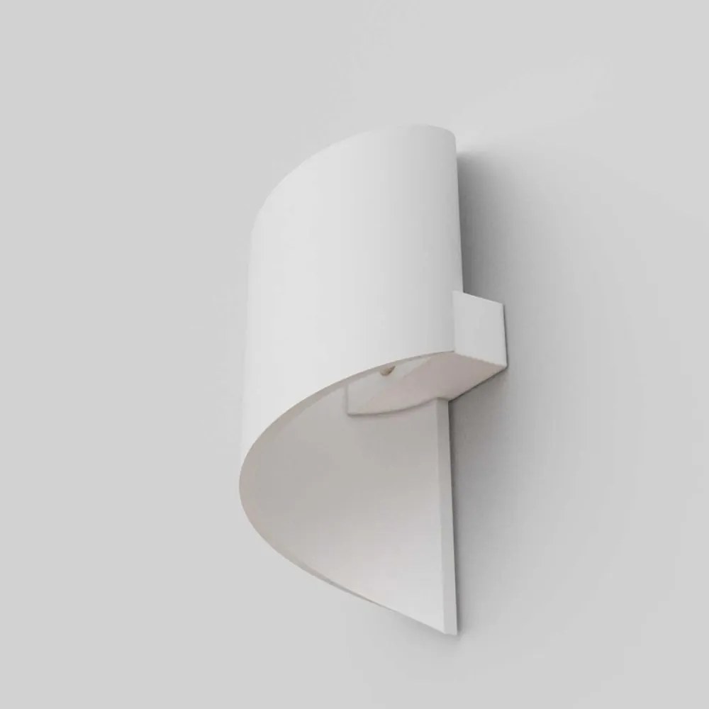 Applique a Spirale da Parete in Gesso Pitturabile G9 Materiale Gesso