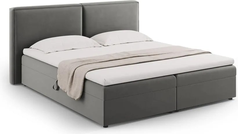 Letto boxspring grigio con contenitore 180x200 cm Arendal - Cosmopolitan Design