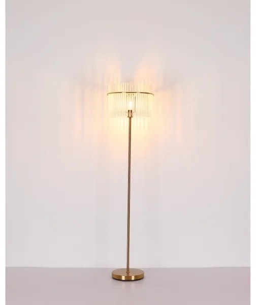 Globo 15698SM - Lampada con piedistallo GORLEY 1xE27/60W/230V oro
