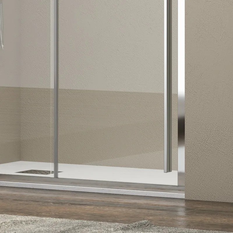 Porta doccia nicchia 110cm scorrevole vetro 8mm altezza 200h | KEL4000 - KAMALU