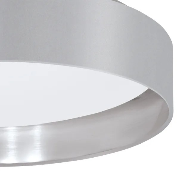 Eglo 31623 - Plafoniera LED MASERLO LED/16W/230V Ø 40,5 cm grigio/argento