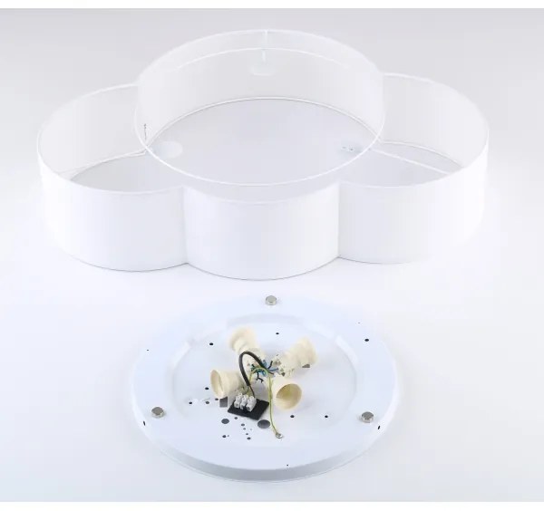 Brilagi - Lampada da soffitto per bambini NIMBUS 4xE27/15W/230V 46x63 cm bianca