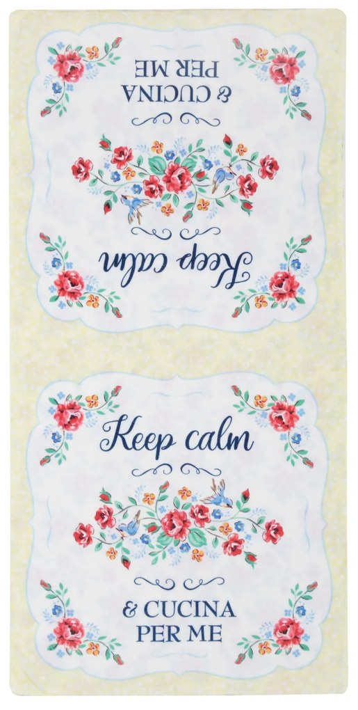Strofinaccio da cucina Keep calm e cucina per me 35x70 cm