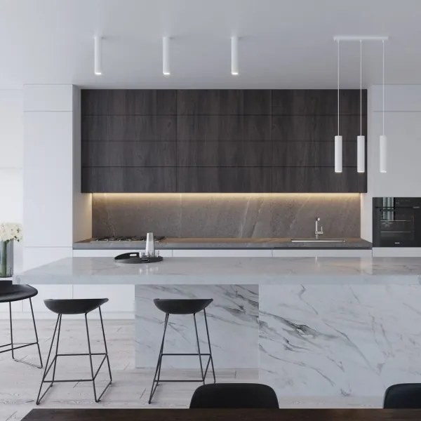 Sollux SL.1078 - Lampadario a sospensione con filo LAGOS 3xGU10/10W/230V bianco