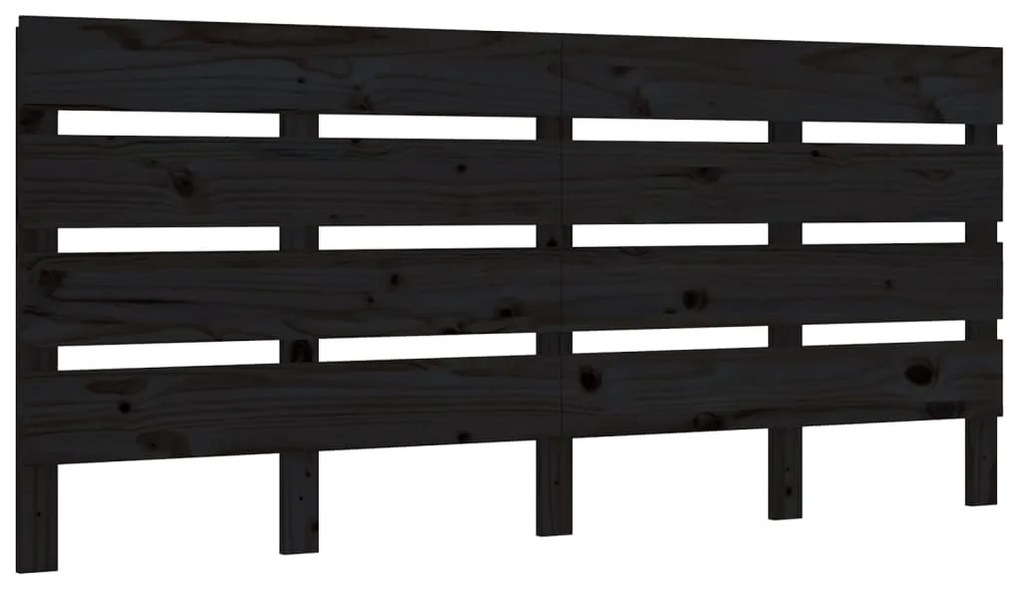 Giroletto Nero 135x190 cm Legno Massello Pino Double