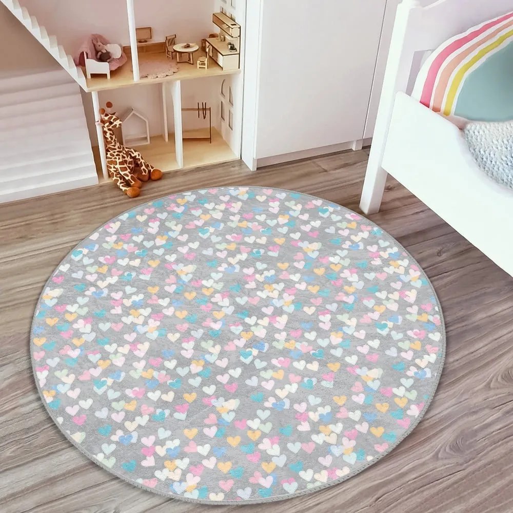 Tappeto per bambini grigio chiaro ø 120 cm Comfort - Mila Home