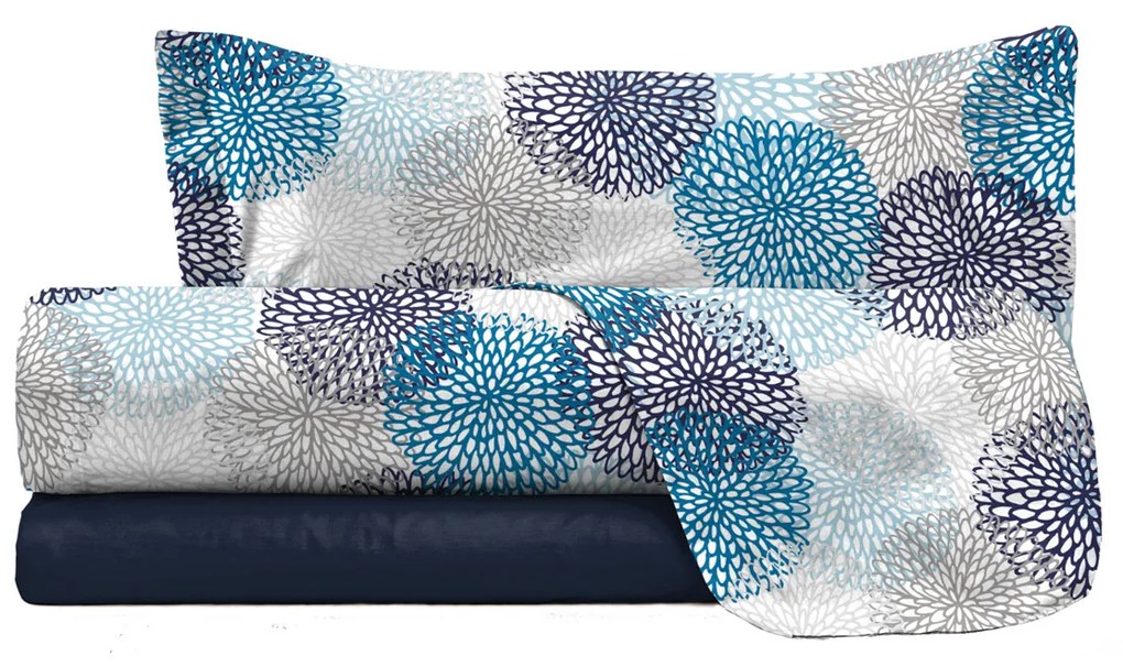 Completo letto singolo Soffioni blu Datex