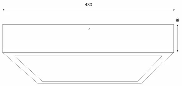 Plafoniera NATURAL SQUARE 4xE27/15W/230V 48x48 cm pino/bianco