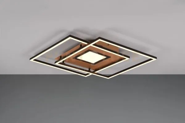 Palfoniera via led 2 quadrati metallo nero 620710380