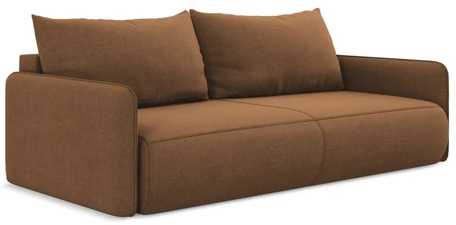 Divano arancione allungabile/con contenitore 216 cm Nanea – Makamii