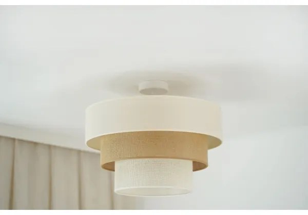 Brilagi Plafoniera DENVER LUNETA 1xE27/15W/230V Ø45 beige/marrone/crema