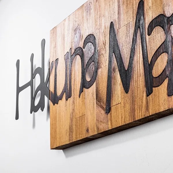 Decorazione da muro 30x108 cm legno/metallo