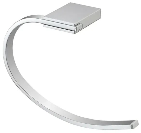 Porta asciugamani da parete ad anello in acciaio cromato Futura