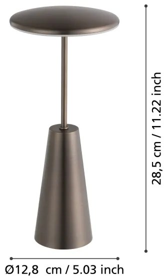 Eglo 900924 - Lampada LED dimmerabile da esterno PICCOLA 2,8W/5V 5200mAh IP54 beige