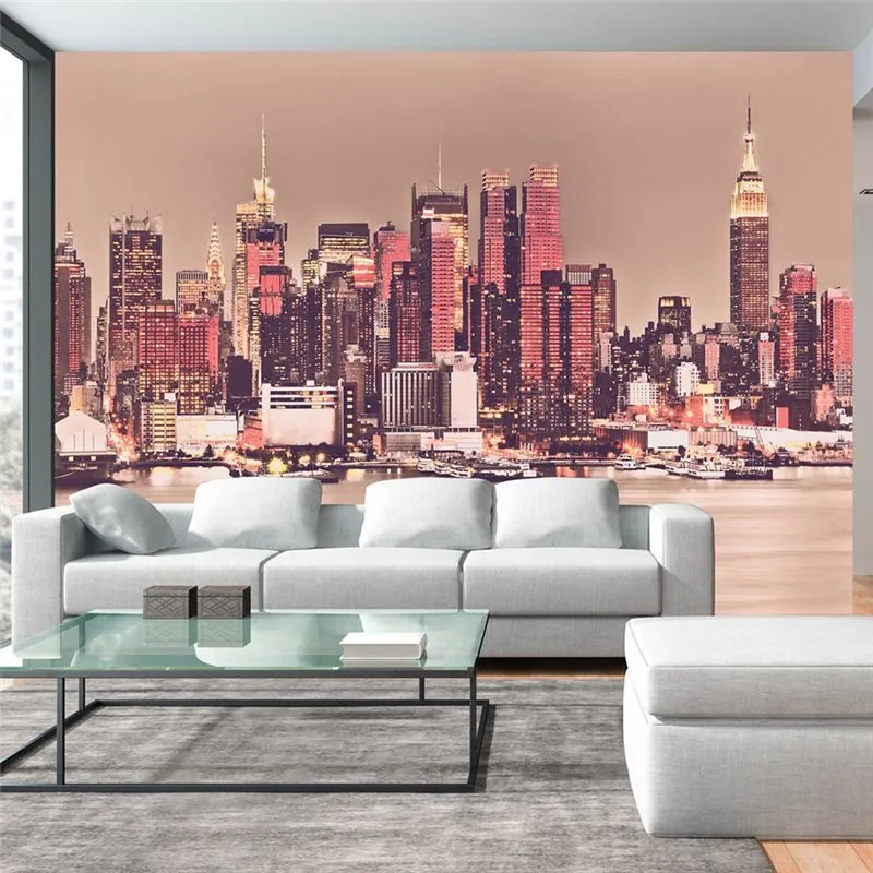 Fotomurale  NY  Midtown Manhattan Skyline  Colore Giallo, Dimensioni e Misure 200x140