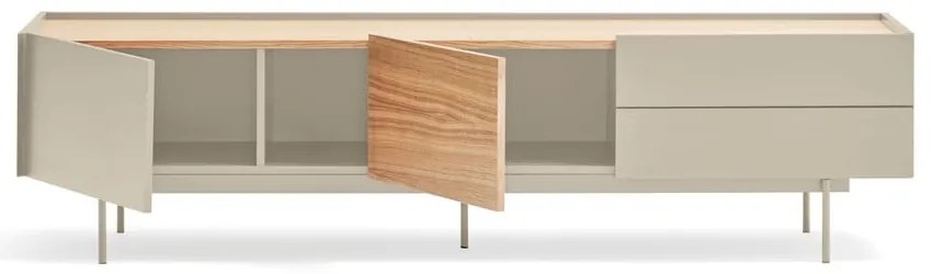 Tavolo TV beige/naturale in rovere 180x45 cm Otto - Teulat